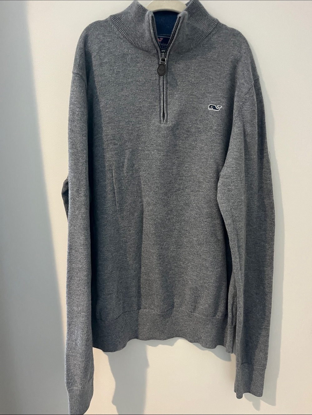 Vineyard Vines Gray Half-Zip Pullover Sweater